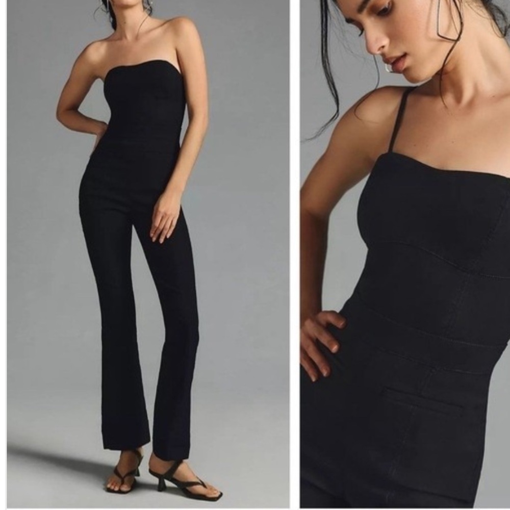 Maeve by Anthropologie | Black Strapless Jumpsuit | Size 6